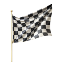 winken kariert Flagge symbolisieren Fertigstellung von ein Rennen png