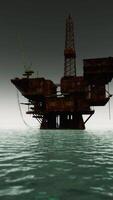 olja och gas offshore brunnshuvudplattform video