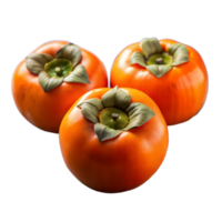 Vibrant Fresh Persimmons on a Transparent Background, High-Quality Representation png