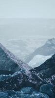 snow ice and rocks at northern landscape video