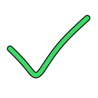 verde Verifica marca transparente fundo elemento png