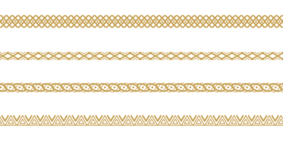 ligne frontière sans couture élément diviseur conception or transparent png