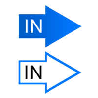 trafik i ikon blå pil element form png