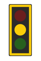 traffic sign and lights element design template transparent png