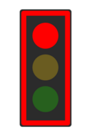 traffic sign and lights element design template transparent png