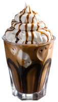 Fresh iced coffee with milk png