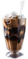 Fresh iced coffee with milk png