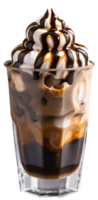 Fresh iced coffee with milk png