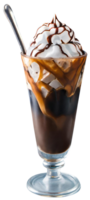 Fresh iced coffee with milk png