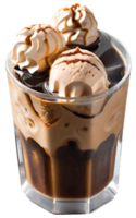 Fresh iced coffee with milk png