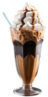 Fresh iced coffee with milk png