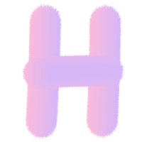 Pink and purple fuzzy letters png