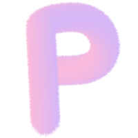 Pink and purple fuzzy letters png