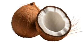 Realistic fresh coconut png