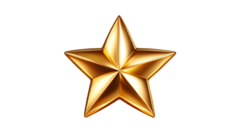 3d golden star png