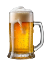 Realistic mug of beer with foam png
