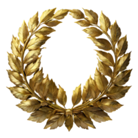 Illustration of gold laurel wreath png