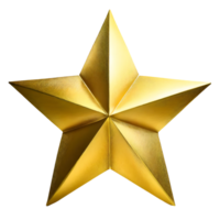 Illustration of 3d gold star png