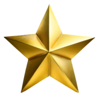 illustrazione di 3d oro stella png