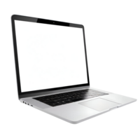 Realistic white laptop png