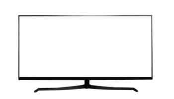 Realistic black led tv png