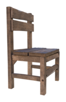 old wooden chair with rusty nails to create a scene png