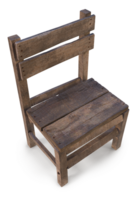 old wooden chair with rusty nails to create a scene png