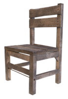 old wooden chair with rusty nails to create a scene png