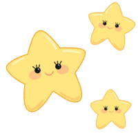 cute stars smiling png