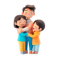 Cute 3d family png
