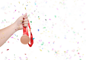 holding a bronze coin Celebrate success transparent png