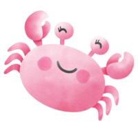 summer crab pink cute sea png