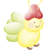 schattig vuurvliegjes waterverf geïsoleerd Aan transparant achtergrond png