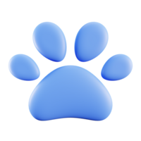 Pet Paw Print 3D Render png