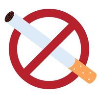 No smoking sign flat icon. World no tobacco day concept. vector