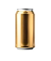 Gold Soda Can on White Background. Generative-AI png