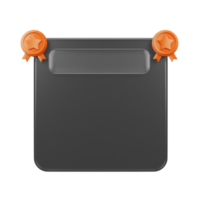glasmorfism design med orange medalj png
