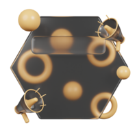 Glasmorphismus Design mit 3d abstrakt gestalten png