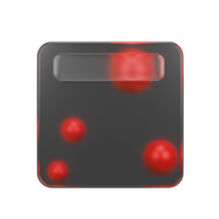 Glassmorphism design with red circle png