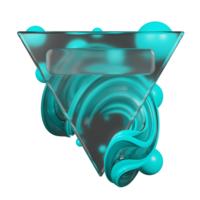 Glassmorphism design with 3d abstract png