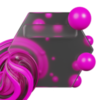 glasmorfisme ontwerp met 3d abstract png