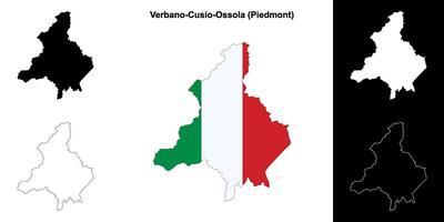 verbano-cusio-ossola provincia contorno mapa conjunto vector