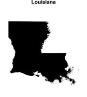 Louisiana outline map vector