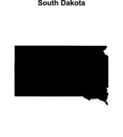 South Dakota outline map vector