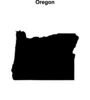 Oregon outline map vector
