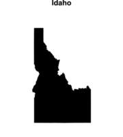 Idaho outline map vector