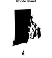 Rhode Island outline map vector