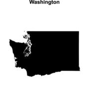 Washington outline map vector