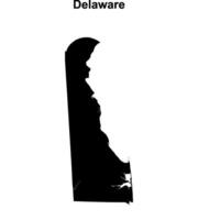 Delaware outline map vector