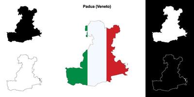 padua provincia contorno mapa conjunto vector